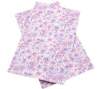 Floral Watercolour Purple Faux Leather Sheet