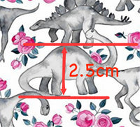 Dinosaurs & Roses Faux Leather Sheet