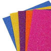 Neon Chunky Glitter Faux Leather Full Sheet Pack of 8