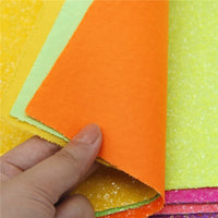 Neon Chunky Glitter Faux Leather Full Sheet Pack of 8