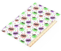 Halloween Spiders Faux Leather Sheet
