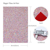 Glow in the Dark Chunky Glitter Faux Leather Sheet