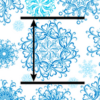 Snowflakes Dainty Blue on White Faux Leather Sheet