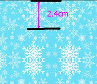 Snowflakes White on Blue Faux Leather Sheet
