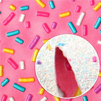 Sprinkles on Pink with Sprinkles on White Chunky Double Sided Sheet