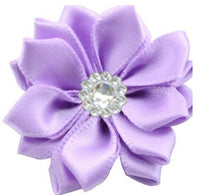 Satin Ribbon Flower with Rhinestone 3.8cm