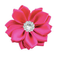 Satin Ribbon Flower with Rhinestone 3.8cm