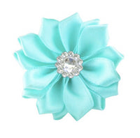 Satin Ribbon Flower with Rhinestone 3.8cm