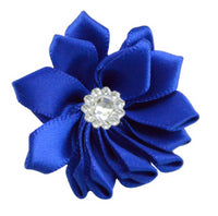 Satin Ribbon Flower with Rhinestone 3.8cm