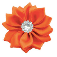 Satin Ribbon Flower with Rhinestone 3.8cm