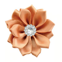 Satin Ribbon Flower with Rhinestone 3.8cm