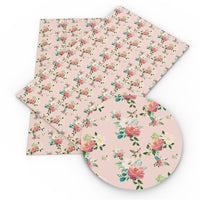 Vintage Rose Faux Leather Sheet
