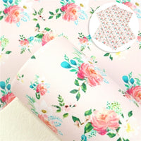 Vintage Rose Faux Leather Sheet