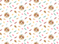 Easter Eggs in Nest Faux Leather Sheet