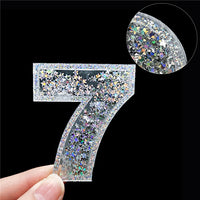 Numbers Sequin Acrylic Shakers