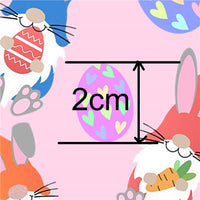 Easter Gnomes on Pink Faux Leather Sheet