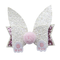 Easter Rabbit Glitter Bow