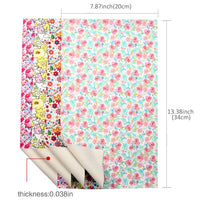 Floral Mixed #2 Faux Leather Full Sheet Pack of 9