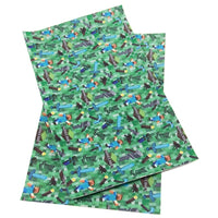 Minecraft on Green Faux Leather Sheet