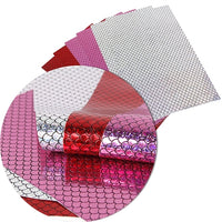 Mermaid Scale Iridescent Glitter Faux Leather Sheet