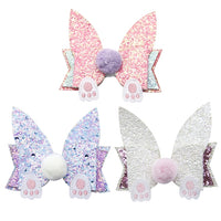 Easter Rabbit Glitter Bow