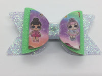 LOL Dolls on Rainbows Faux Leather Sheet