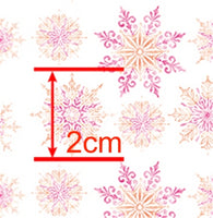 Snowflakes Gold & Pink Faux Leather Sheet