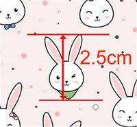 Easter Bunny Face on Light Pink Faux Leather Sheet