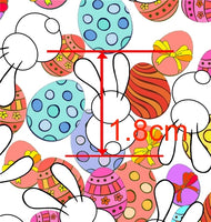 Easter Rabbit and Rainbow Eggs Faux Leather Sheet