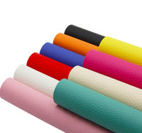 Solid Litchi Mixed Faux Leather Full Sheet Pack of 10
