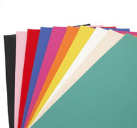 Solid Litchi Mixed Faux Leather Full Sheet Pack of 10