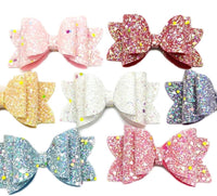 Glow in the Dark Chunky Glitter Faux Leather Sheet
