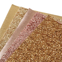Gold Combo Mixed Faux Leather Full Sheet Pack of 5