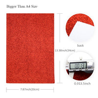 Fine Glitter Mixed Faux Leather Full Sheet Pack of 10