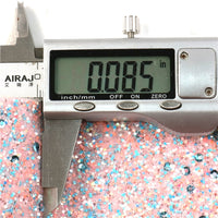 Pink Pearl Textured with Pink Blue Sequin Glitter Double Sided Faux Leather Sheet