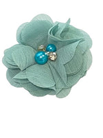 Chiffon Flower with Pearl/Rhinestone 5cm