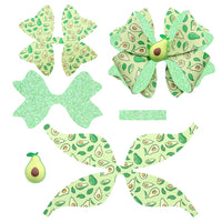 Pre Cut Avocado Faux Leather Bow