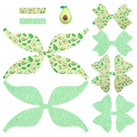 Pre Cut Avocado Faux Leather Bow