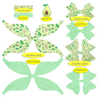 Pre Cut Avocado Faux Leather Bow