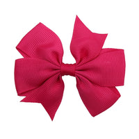 Pinwheel Solid Bow with Clip 3"