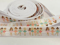 Ballerina on White 5/8"  FOE (5 Yards)