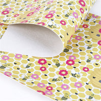 Bee Hive Faux Leather Sheet