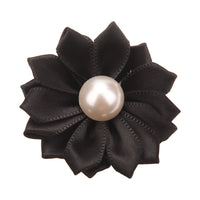 Satin Ribbon Flower with Pearl 3.8cm