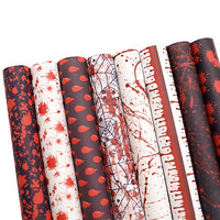 Halloween Blood Faux Leather Sheet Pack of 8