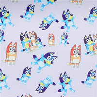 Dog on Lavender with Pink Fine Glitter Double Sided Faux Leather Sheet