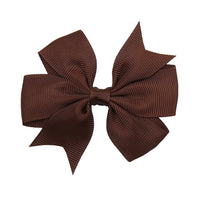 Pinwheel Solid Bow with Clip 3"