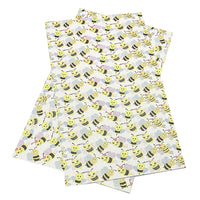 Bumble Cutie Bees Glitter Faux Leather Sheet