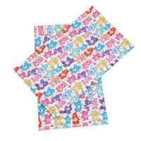 Care Bears on White Faux Leather Sheet