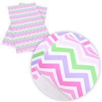 Chevron Pastels Faux Leather Sheet