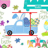 Easter Chicks in Cars Faux Leather Sheet